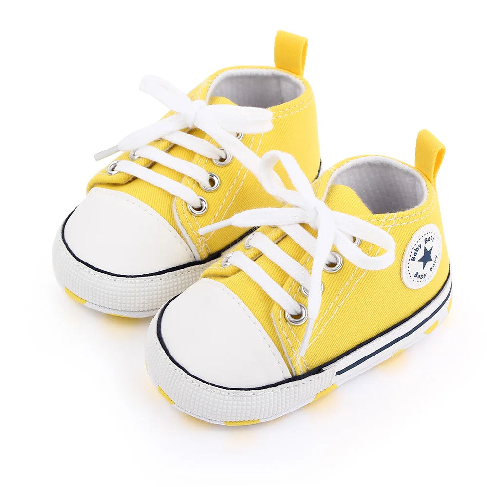 Carter's Baby Shoes First Walker Canvas Sneakers Non Slip Soft Sole For Toddlers