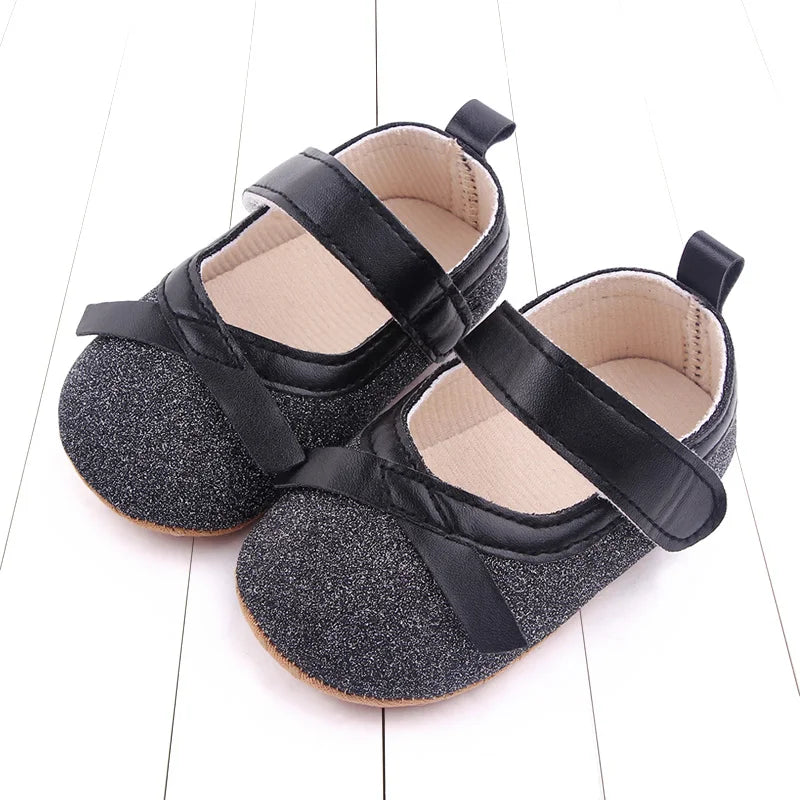 Hot Selling Spring And Autumn Baby Girls First Walking Toddler Shoes For 0-18M Baby Princess Shoes Fashion Design Soft Sole