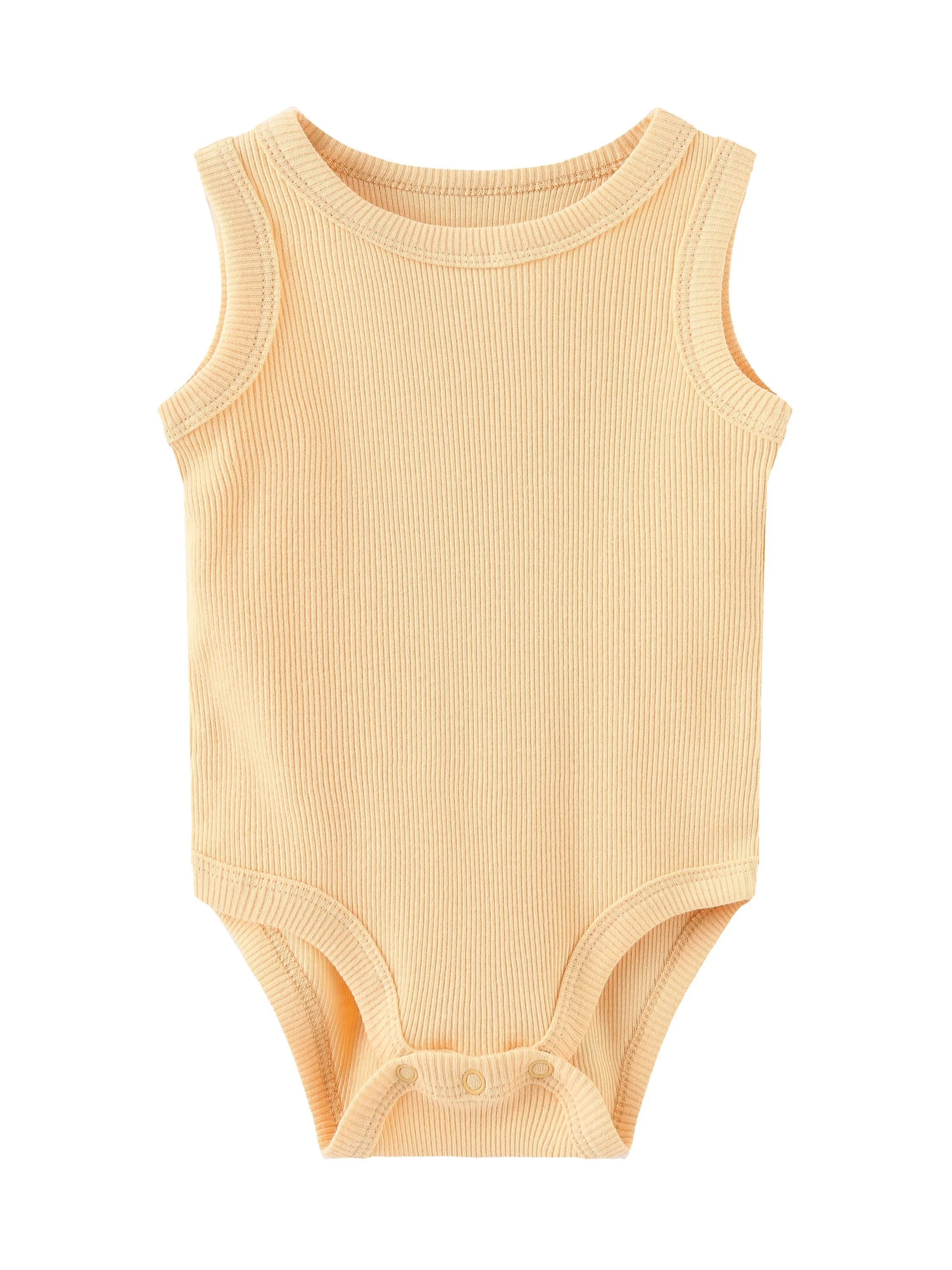 Kiddiezoom Summer Fashion Cartoon Sleeveless Baby Boy Girl Bodysuits+Pants Soft Baby Boy Girl Clothes
