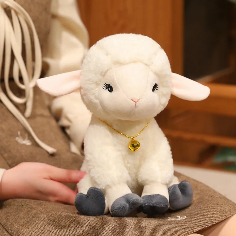 2026 Adorable Bell Sheep Stuffed Plush Toys Accompany Sheep Stuffed Animals Soft Collectible Kids Fans Birthday Xmas Toys Gift