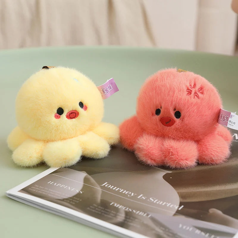 Cute 10cm Octopus Plush Pendant Toys Soft Stuffed Sea Animal Doll Kawaii Keychain Bag Decoration Small Holiday Child Gifts