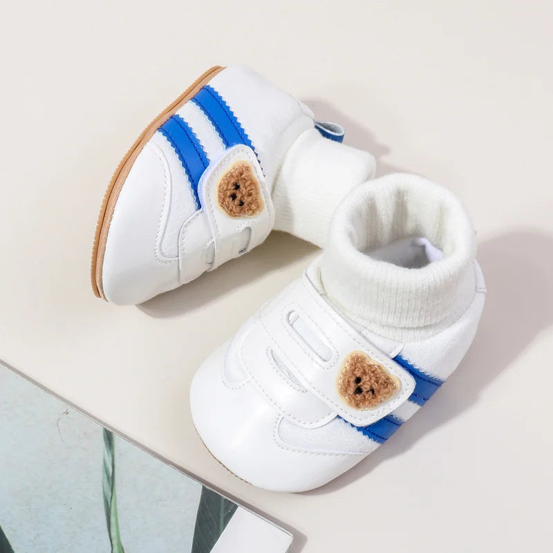 Baby Sock Shos Autumn and Winter Baby Girls Boys Ankle-covered Style 0-1 Year Old Anti Slip Fashion Design Newborn Infant Shoes