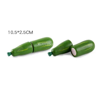 Wooden Fruit Cutting Educational Toy For Children Kitchen Playset With Peelable Fruit 1Pcs