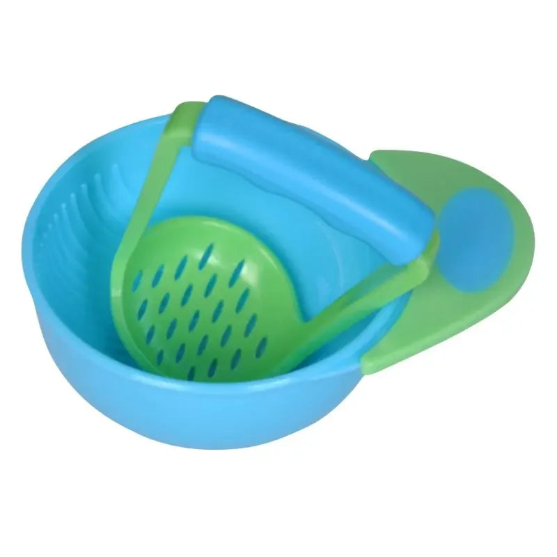 Baby Learn Baby Food Mills Kids Dishes Grinding Bowl Handmade Grinding Food Fruit Supplement Children Baby Feeding Bowl