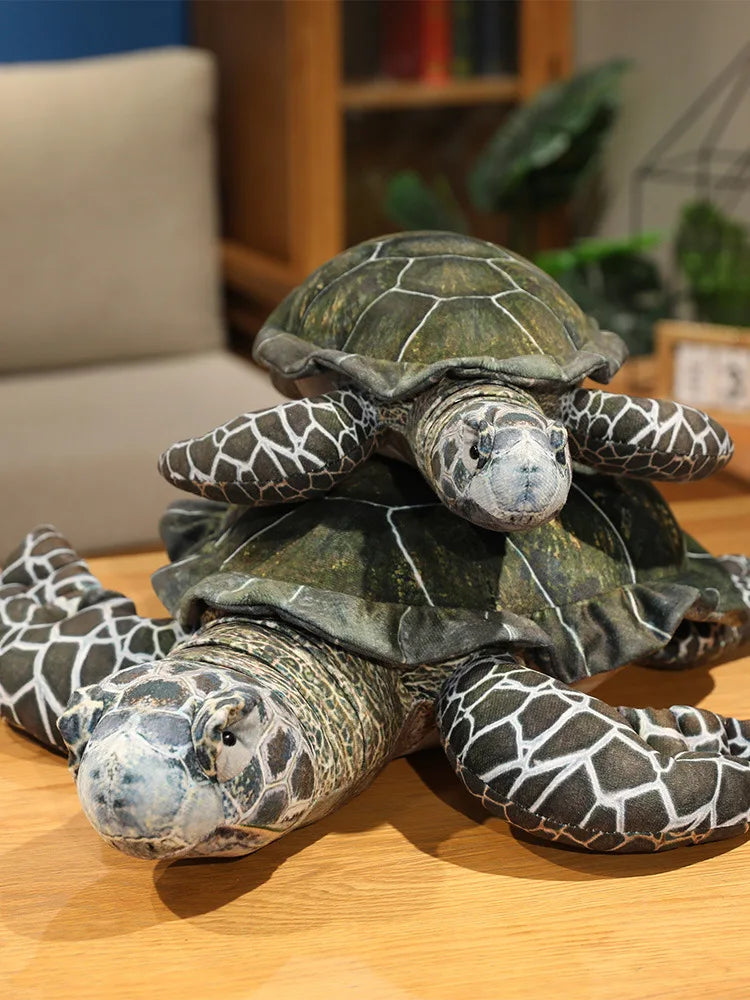 Simulation Sea Turtle Plush Toy Kawaii Soft Stuffed Tortoise Animal Home Decor & Birthday Gift for All Ages