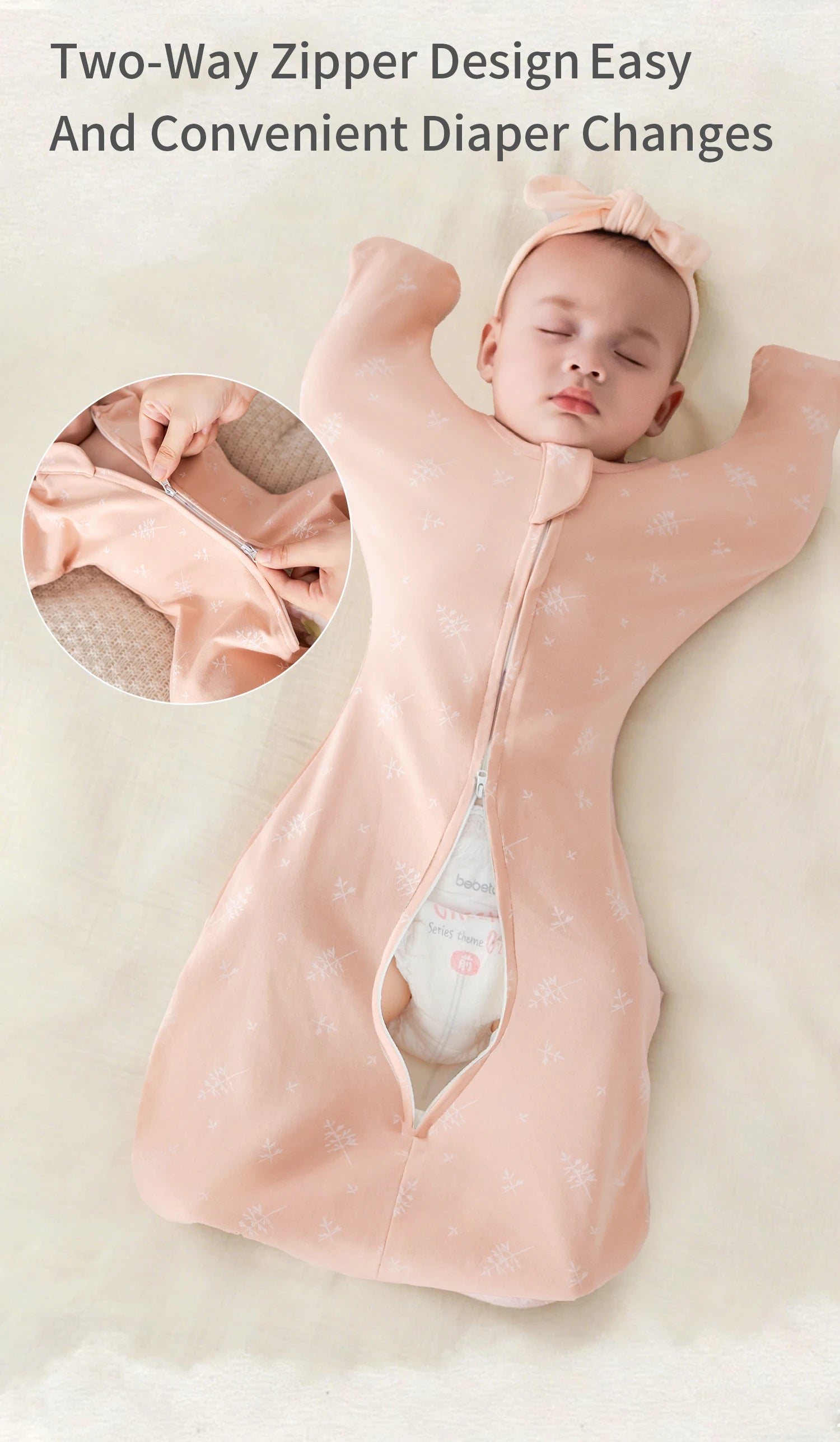 New Long Sleeves Baby Sleeping Bag Cotton Thin Breathable Pajamas Anti-Kicking Cocoon for Newborn Envelope Sleep Sack Bedding