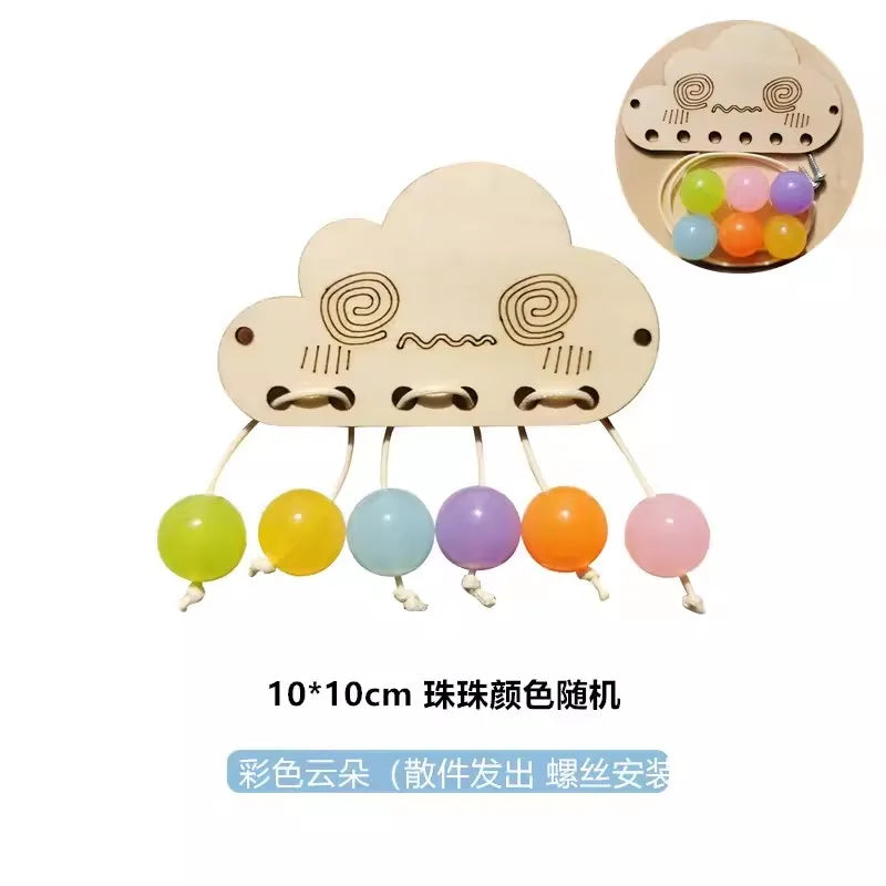 Montessori Busy Board Accessories Leather Buckle Switch Light Plug Wooden Toy Educational Toy Model MBA01