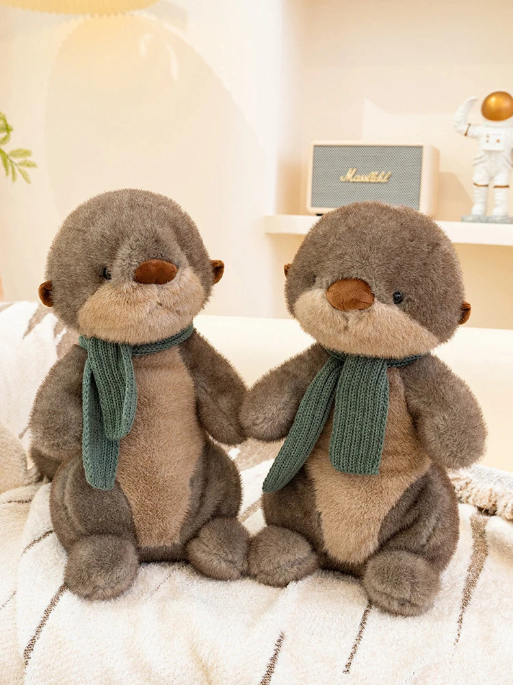 26cm Otter Animal Soft Doll Throw Pillow Funny Simulation Toy for Office And Home Decor Ideal Baby Birthday Or Christmas Gift