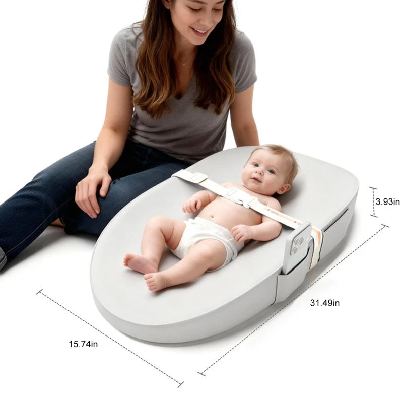 Not Slip Infant Changing Pad with Safety Features Waterproof PU Thick Foams Cushioning Small Diaper Changing Mat Gift A2UB