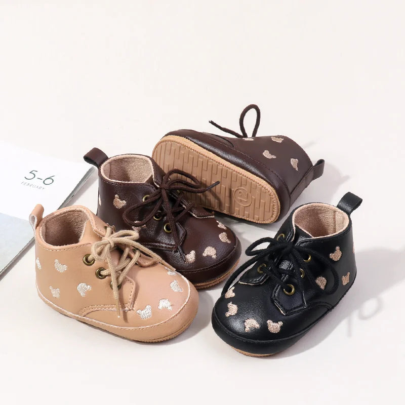 2025 Cartoon Embroidery Baby Girl Boy Fashion Non-slip Shoes Spring Autumn High Quality Newborn Infant Toddler Casual Shoes
