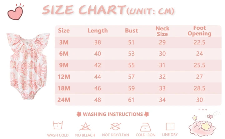 2 Pcs/Lot Cute Baby Girl Flying Sleeve Bodysuits Summer Newborn Sleeveless Onesies  Months Infant Clothes Home Outdoor Party -