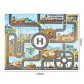 130x100cm Baby Crawling Mat Cartoon City Traffic Map Non-Slip Playmat For KidsToddler Montessori Early Education Toys TMZ