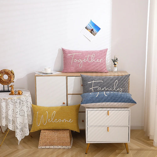 1 Pillow Set Pillowcase 35x60cm Embroidered With Hidden Zipper Decorative Cover For Bedroom