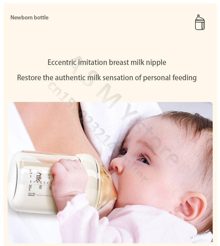 Yeselino 6th Gen newborn anti-colic glass bottle for babies 0-6 months