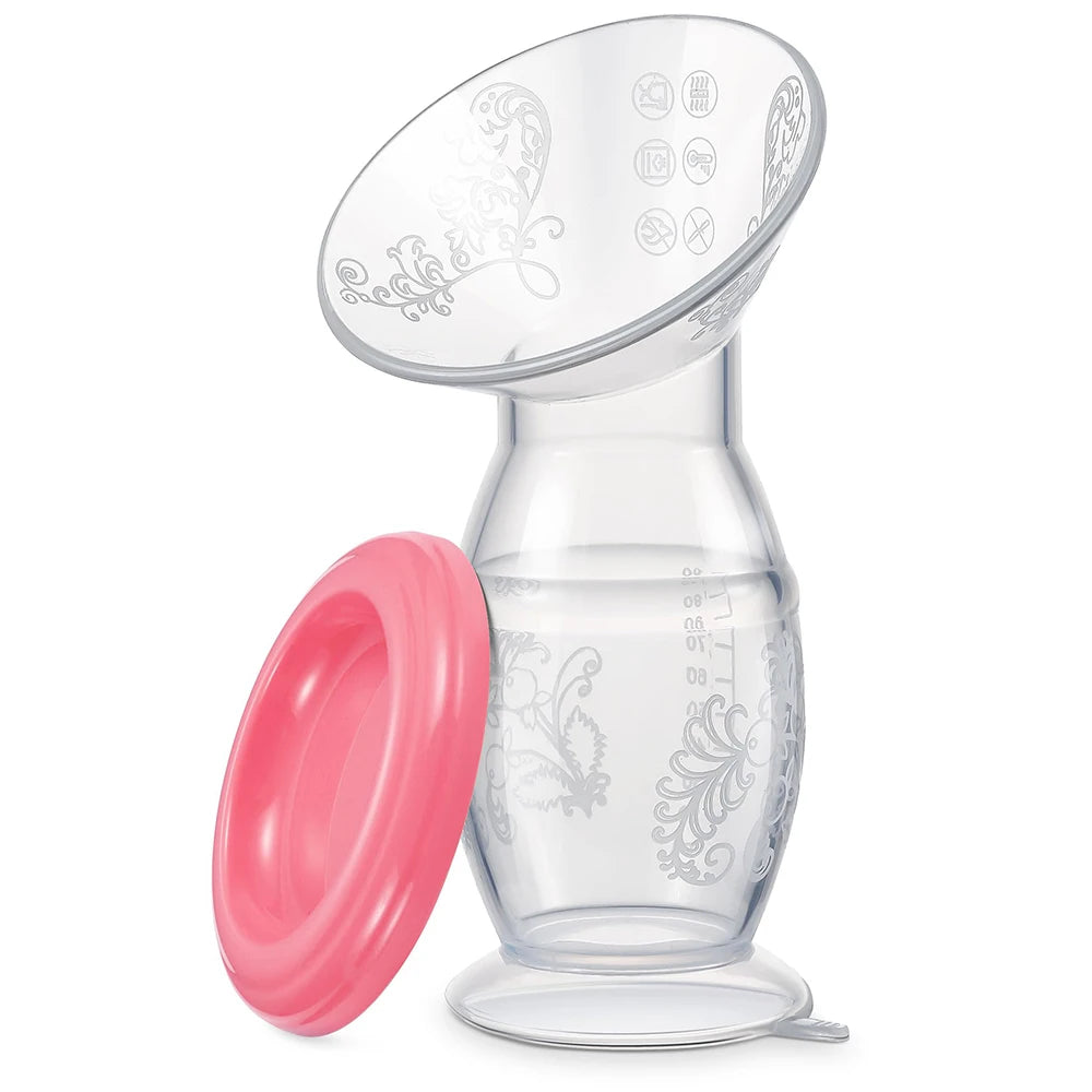Manual Breast Pump Food Grade Silicone Milk Collection System One Size Fits All No Leak Design Model HtR01