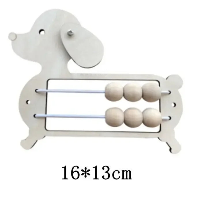 Wooden Busy Board Toy for Montessori Learning With Clock Mirror and Unlock Activities Model MB-001