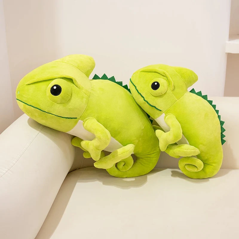 Hot 2026 New Cute Chameleon Plush Toys Stuffed Chubby Cartoon Crawling Lizard Doll Warm Soft Home Throw Pillow Funny Kids Gift