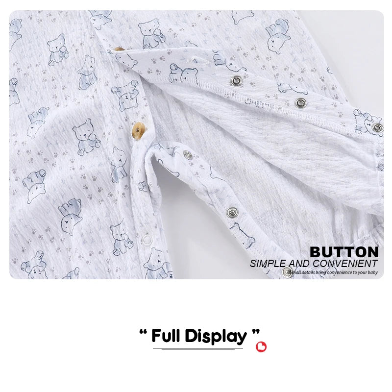 Fashion Cartoon 2-Piece Unisex Short Sleeve Baby Boy Girl Rompers 100%Cotton Soft infant Jumpsuit Clothes
