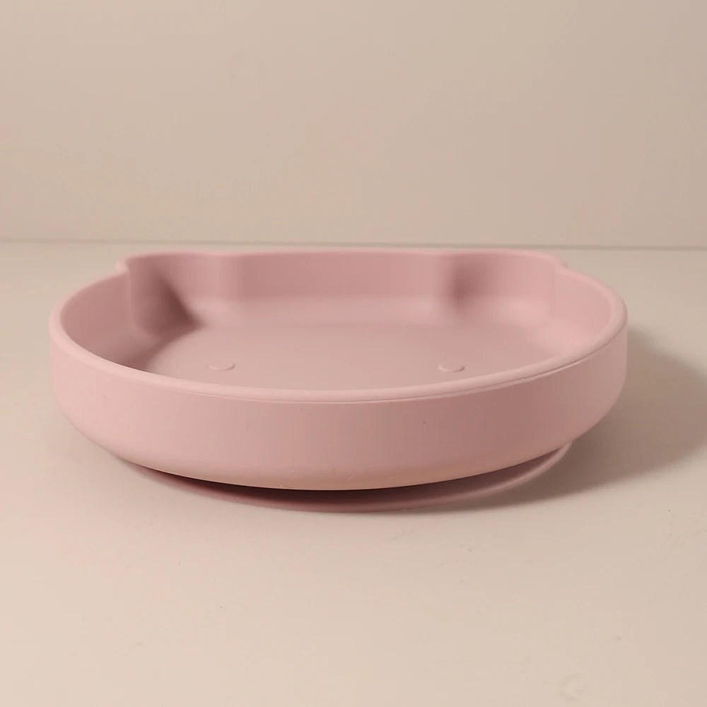 Personalised Baby Bear Shape Silicone Feeding Plate My First Bear Plate | Custom Name & Strong Suction for Easy Feeding