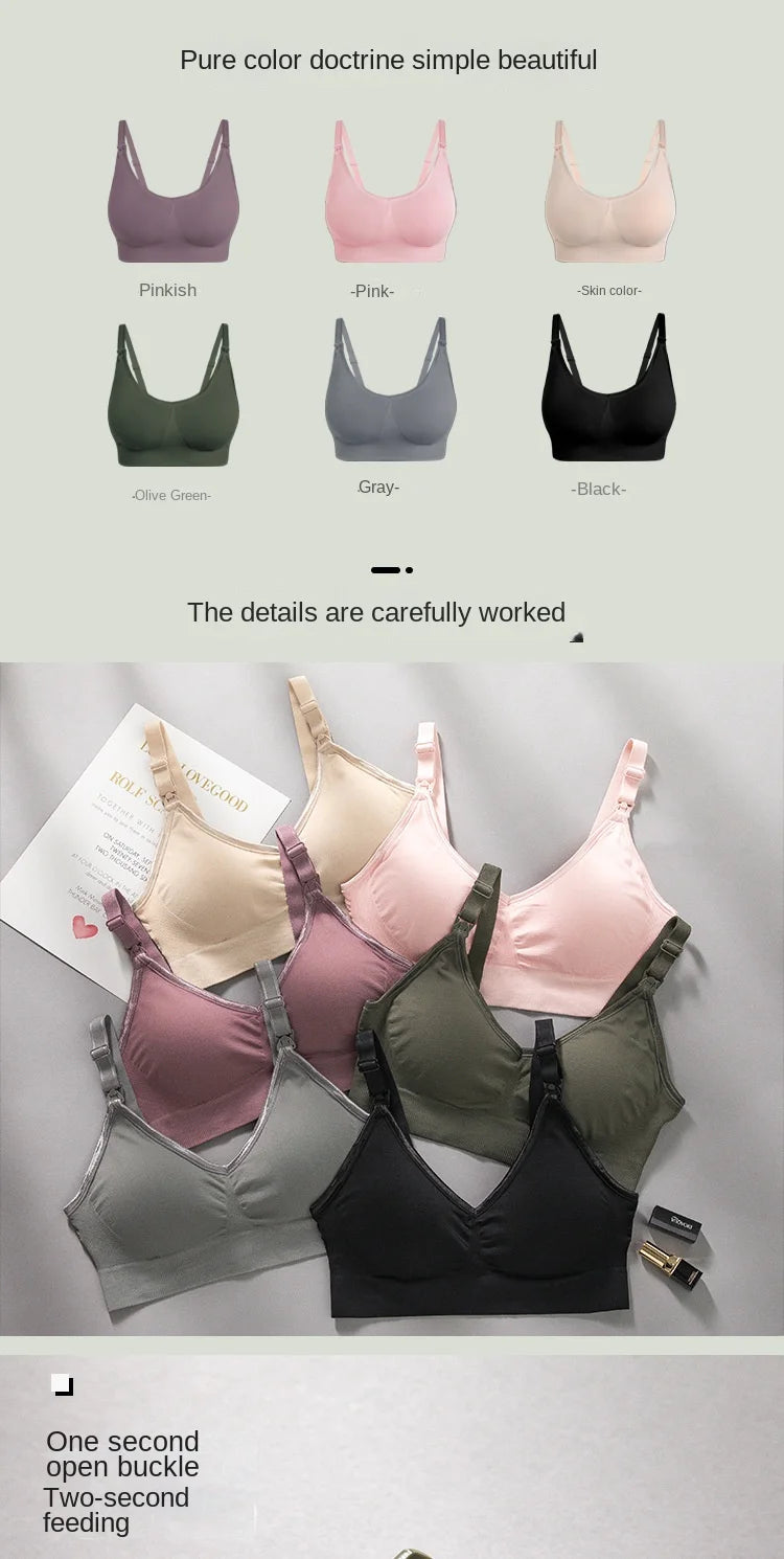 1pc Maternity Nursing Bras Solid Premama Breastfeeding Pregnant Women Pregnancy Underwear Breast Feeding Bra Clothing Lactancias