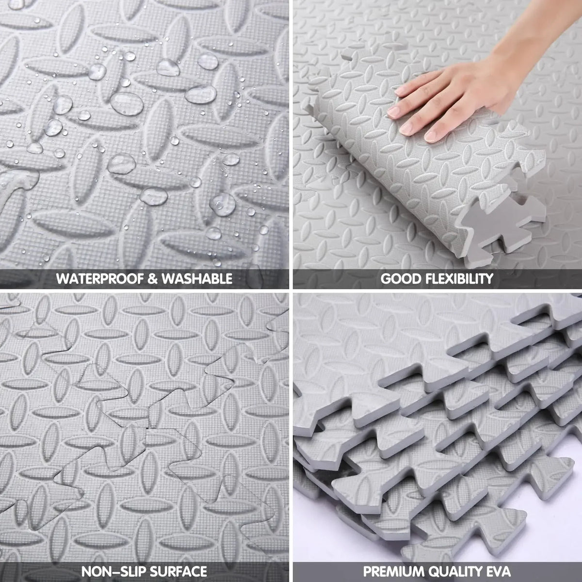 Interlocking Eva Foam Puzzle Mat 4-20 Pcs For Baby Anti Slip Floor Gym Play Mat For Home Bedroom