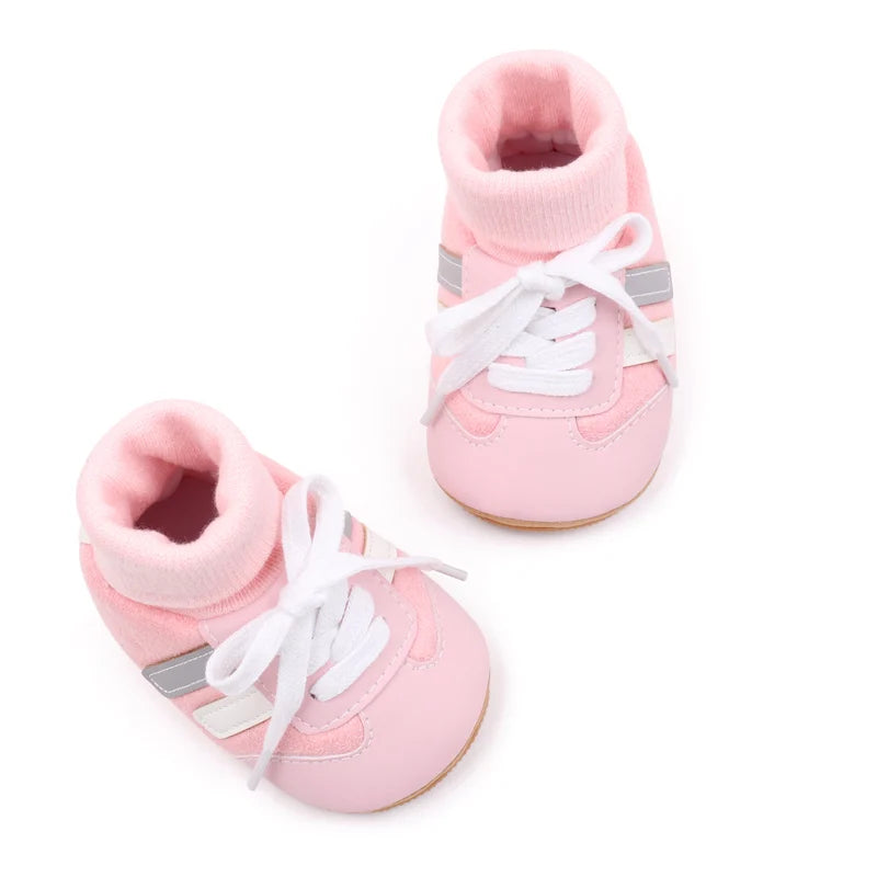 Baby Sock Shos Autumn and Winter Baby Girls Boys Ankle-covered Style 0-1 Year Old Anti Slip Fashion Design Newborn Infant Shoes