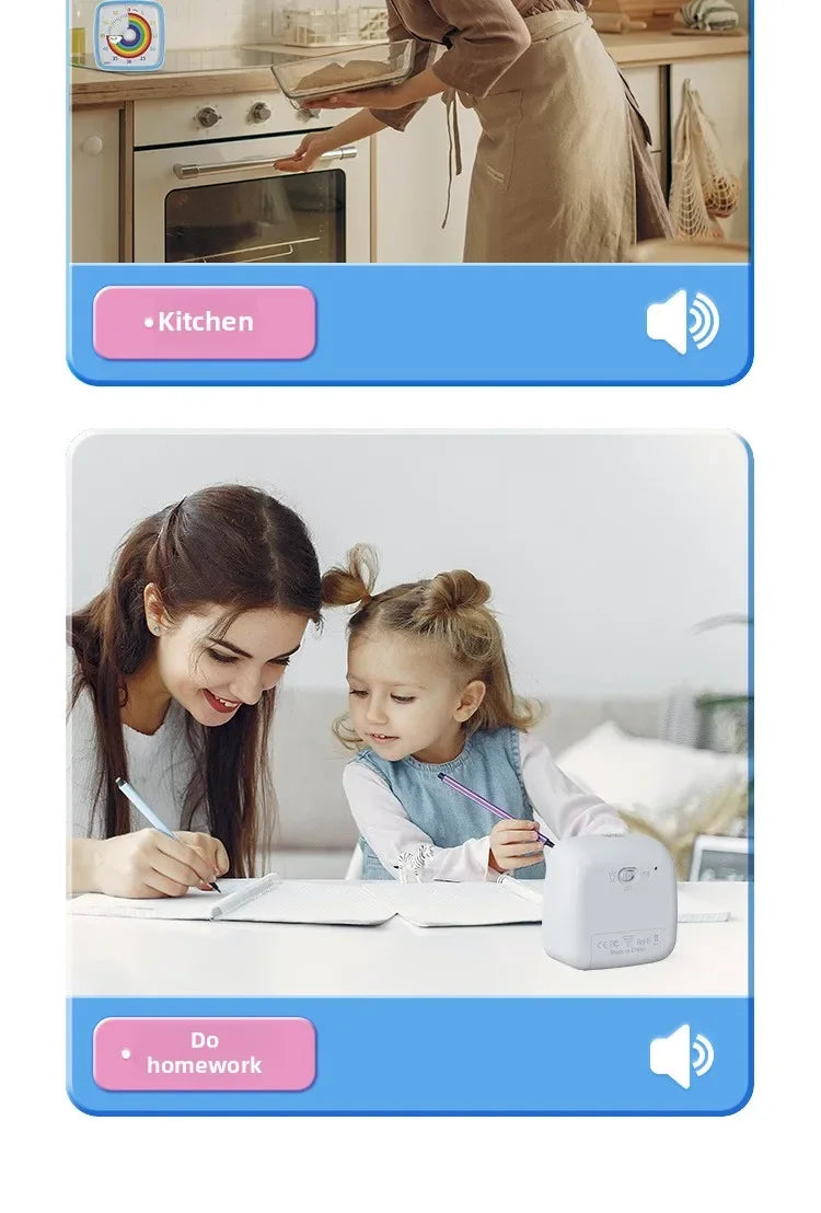 Visual Timer With Night Light School Minuteur 60-Minute Countdown Timer for Kids and Adults Pomodoro Stopwatch Clock