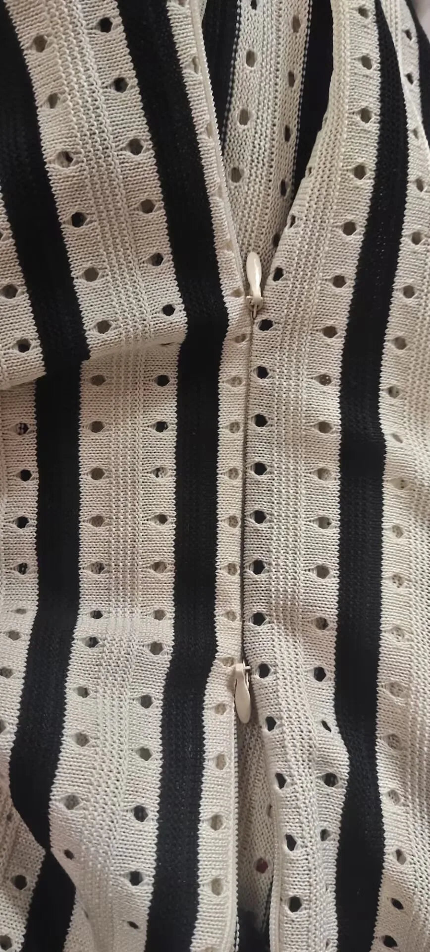 Summer Postpartum Woman Breastfeeding Dresses Short Sleeve Turn-down Collar Hollow Out Striped Maternity Straight Nursing Dress