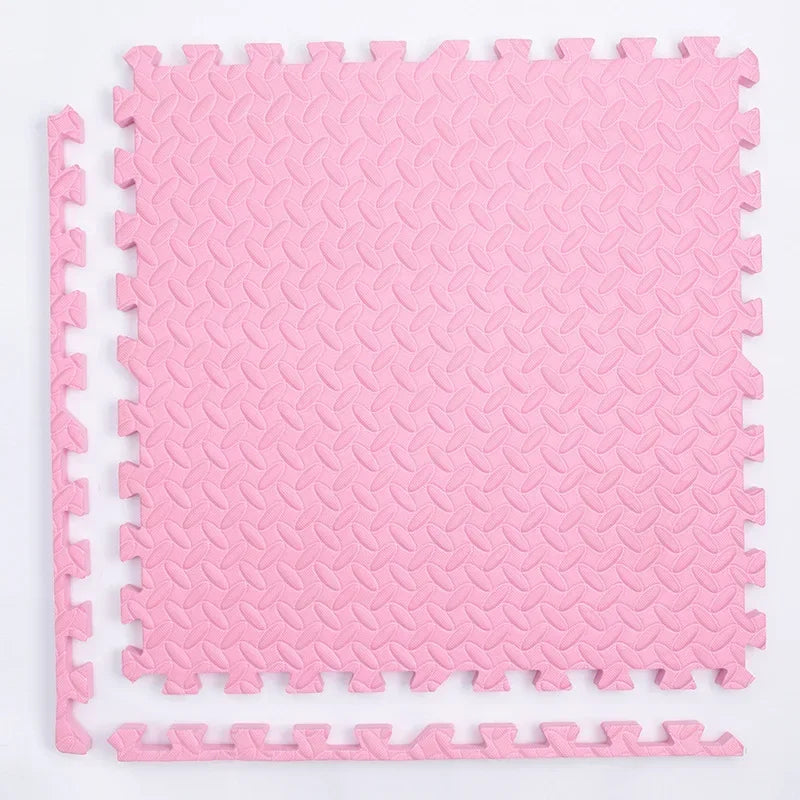YIMINYUER Interlocking Foam Play Mat 1cm Thick Pink Pack Of 8 Or 16 For Baby Crawling And Exercise
