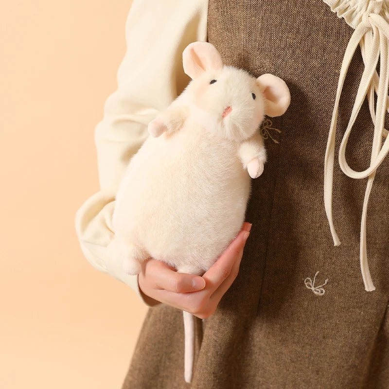 Ncie 1pc 15/21cm Cute Flower Branch Mouse Plush Pendant Kawaii Mouse Backpack Decro Stufffed Animal Happy Birthday Gifts