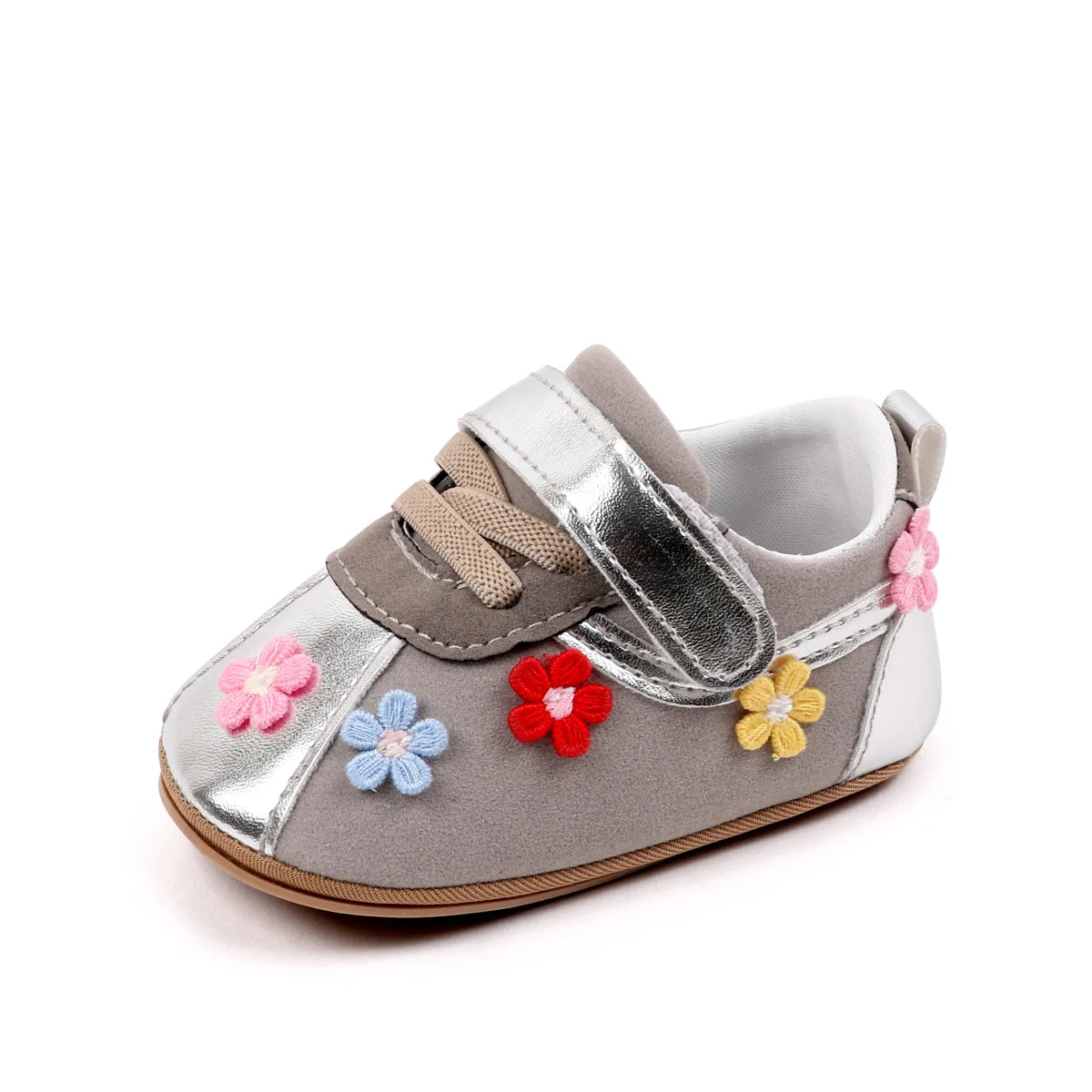 Spring And Autumn Baby First Walking Shoes Non Slip Pu Leather Tpr Sole 0-1 Years