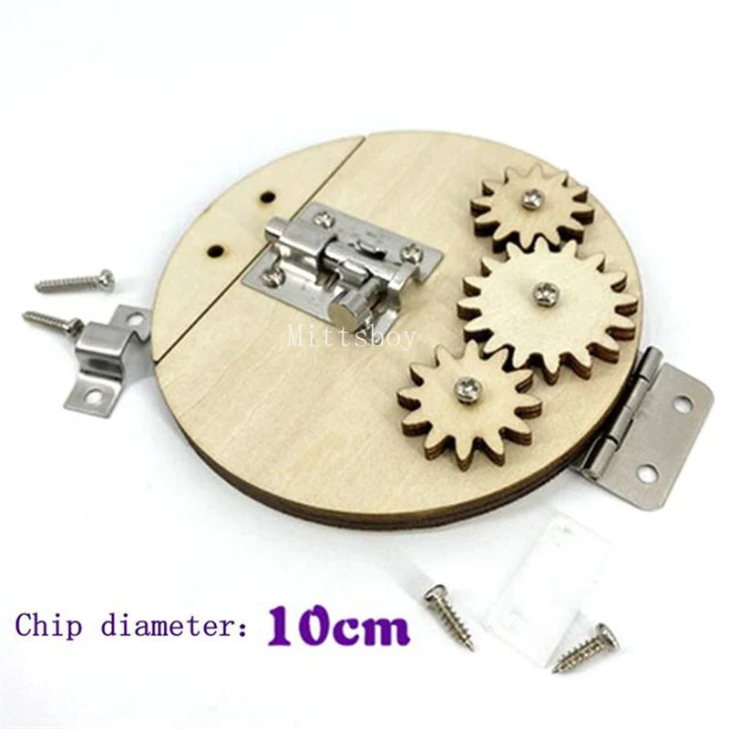Busy Board Educational Toy For Children Seesaw Switch Valve Wood Chips Bottom Plate Model 01