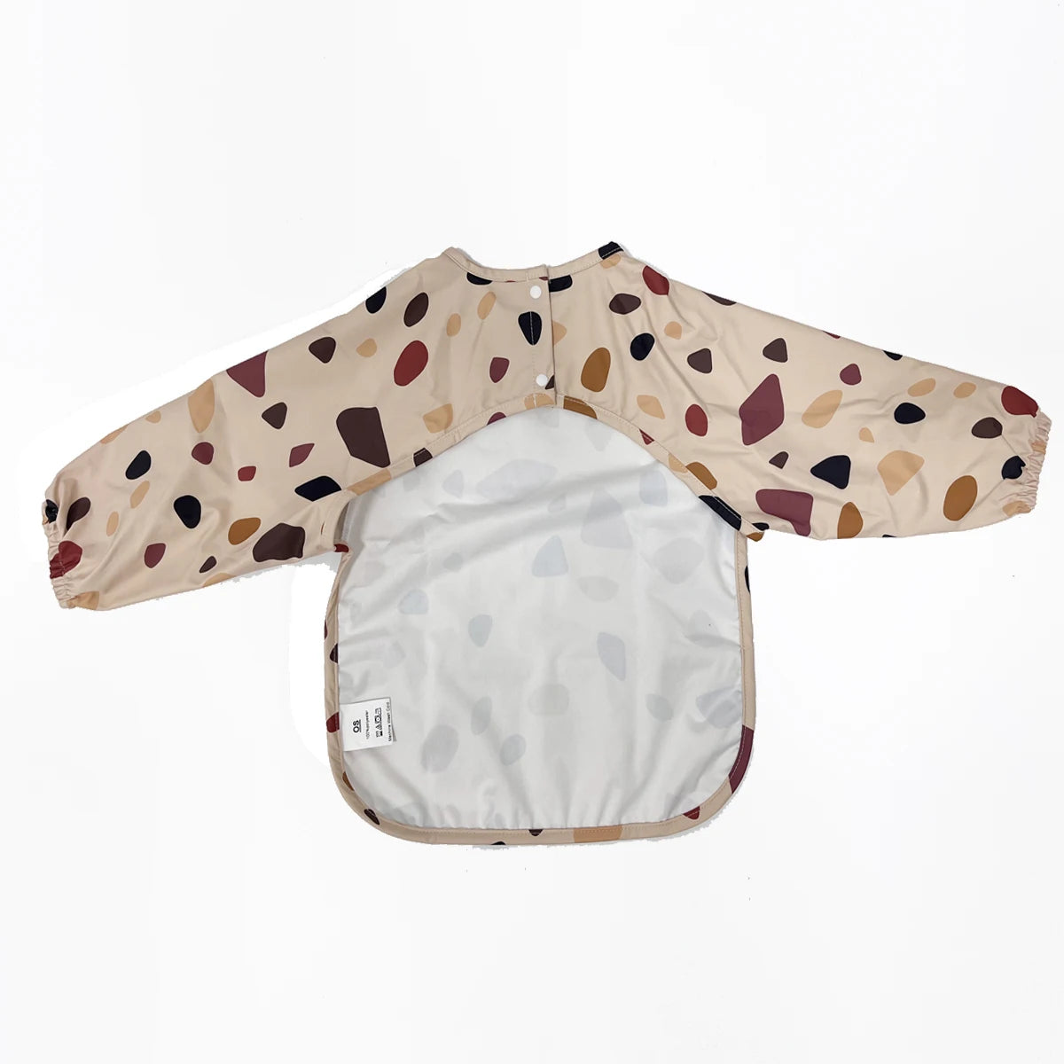 Danish children's long sleeved reverse dressing baby eating clothes bib super soft waterproof baby eating bag anti dirty feeding