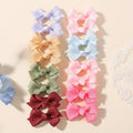 16pcs/Set Handmade Cute Colorful Ribbon Hair Bows Clips for Baby Girls Hairpin Barrettes Headwear Hair Accessories