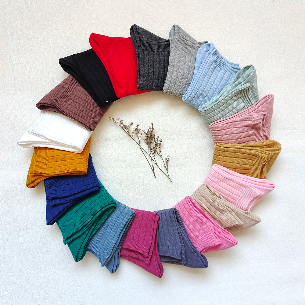 New Fashion Boys Girls Knee High Socks Cotton Breathable Stripe Kids Casual Sock Children School Uniform Socks Baby Socken Long