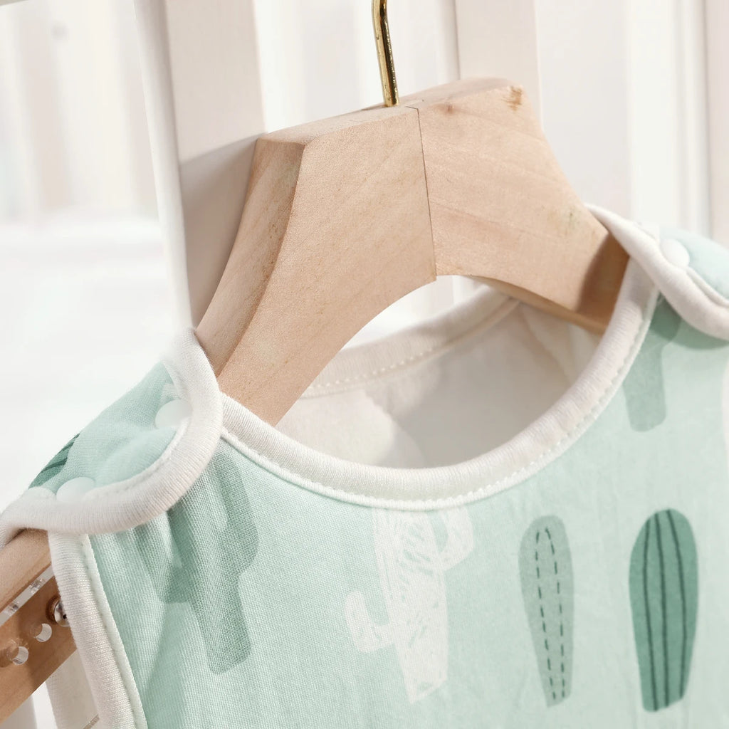 Happyflute Unisex Baby Sleep Sack, 100% Cotton Baby Sleeping Bag TOG 1, Wearable Blanket Baby, 2-Way Zipper Sleeping Bag Sack