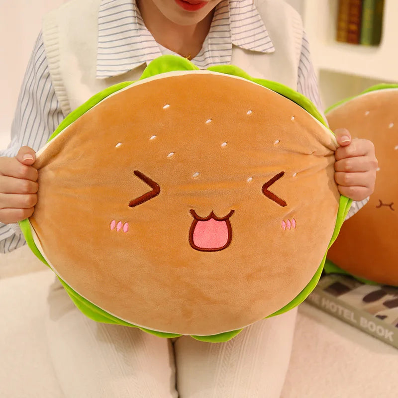 French Fries Hamburger Plush Toy Cute Pizza Foodie Snack Throw Kawaii Christmas Gift Pillow Kids Stuffed Toys Room Decoration