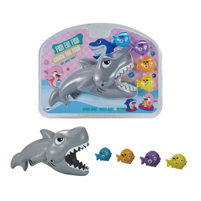 Kids Interactive Bathtub Toy Set, 5Pcs Big Shark Eats Small Fish, Fun Water Game, Ideal Children's Gift