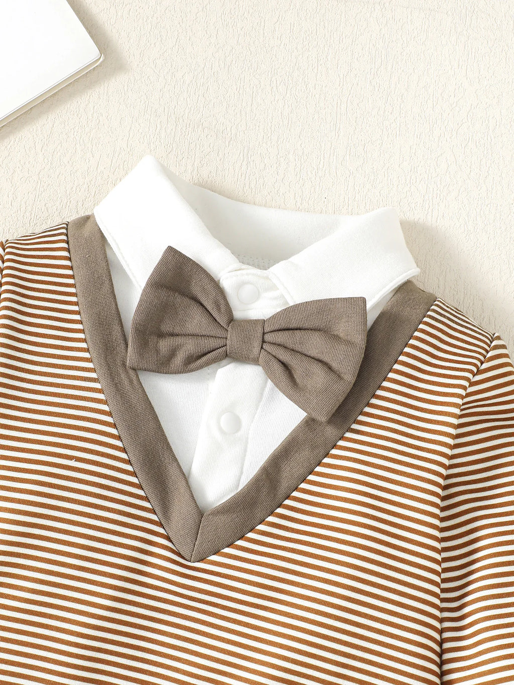 0-3 Years Baby Boy Set Bow Striped College Style Top+Pants 2Pcs/Set Toddler Baby Boy Spring and Autumn Set Baby clothing