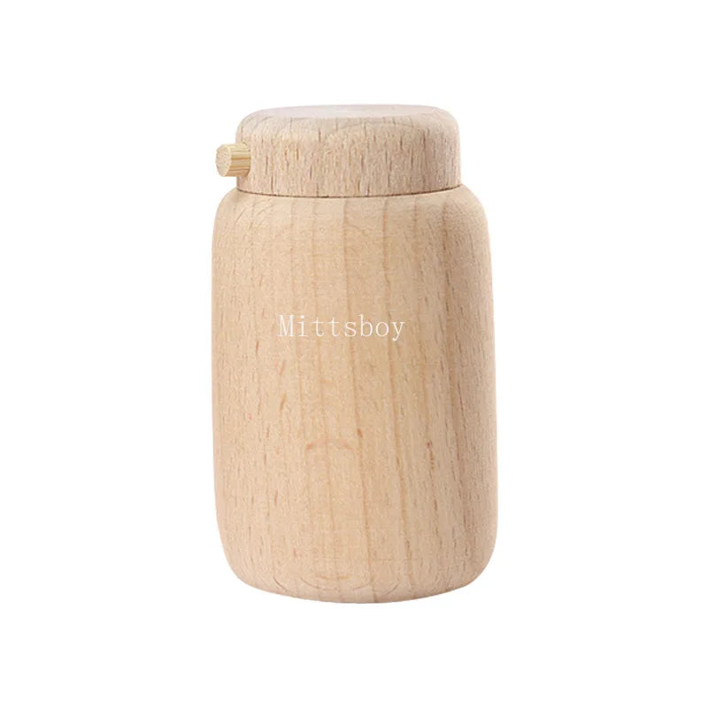 Montessori Wooden Kitchen Playset Condiment Bottles Educational Toy For Children Model 1Pcs