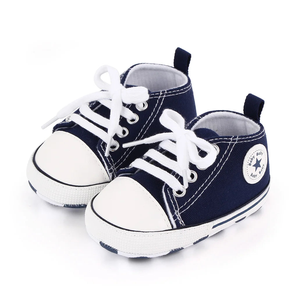 Carter's Baby Shoes First Walker Canvas Sneakers Non Slip Soft Sole For Toddlers