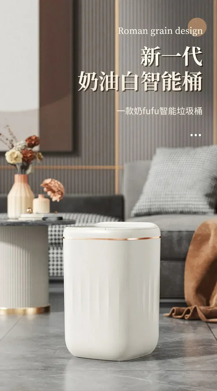20L Smart Trash Can with Lid Waterproof Large-capacity Trash Bin Rechargable Automatic Garbage Can Fo Kitchen Bedroo Wastebasket