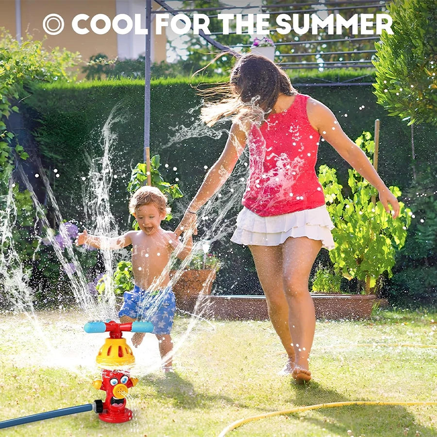 Fire Hydrant Water Spray Dog Toy Outdoor Dog Sprinkler Activated with Swivel Nozzle for Summer Outdoor Shower Dog Drinking Toy
