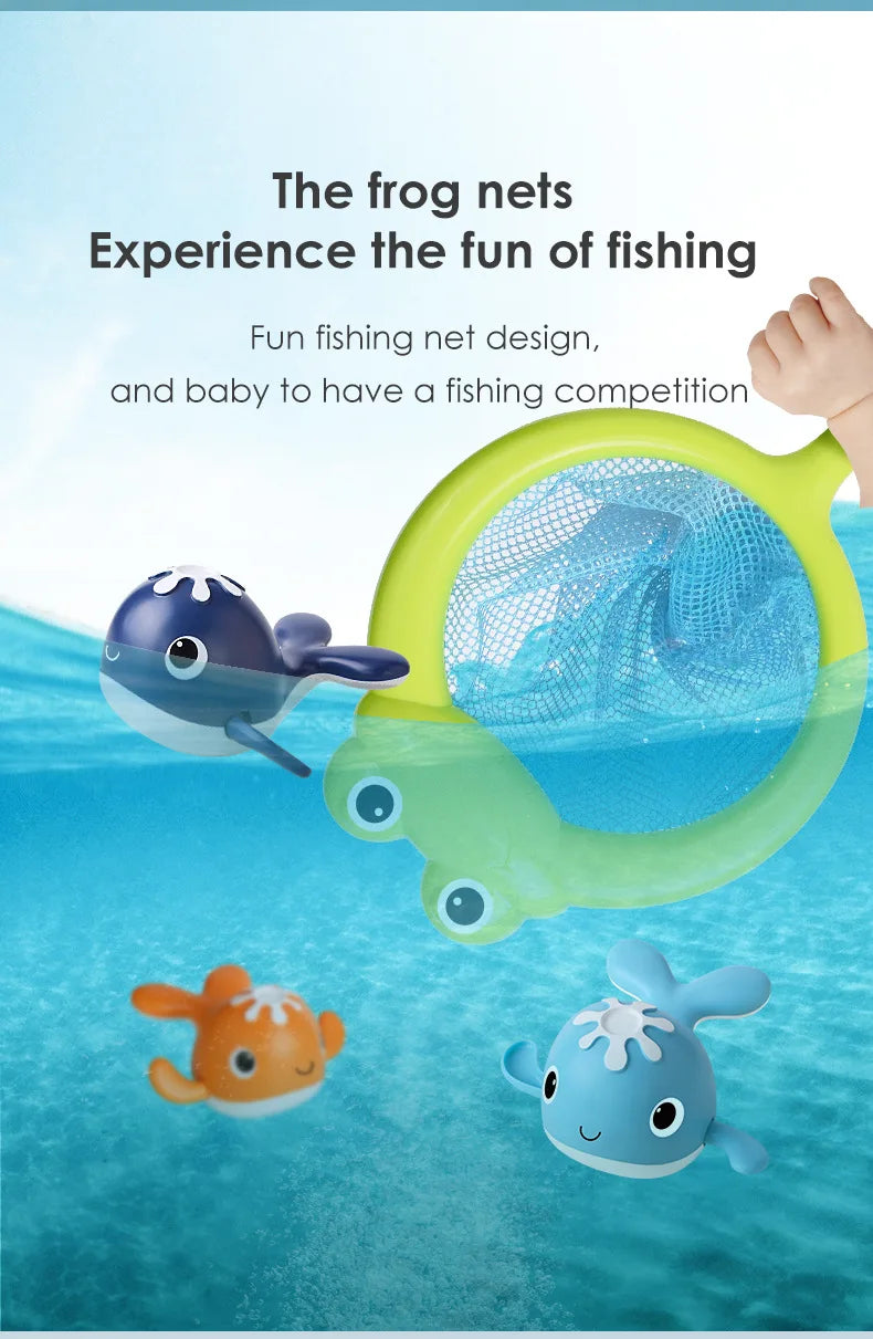 Children Bath Paddle Toys Magnet Fishing Toys Kids Swimming Pool Fishing Fun Game Toys Parent-child Interactive Water Toys Gift
