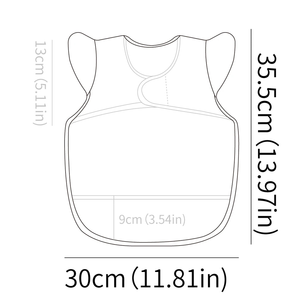 Happyflute 1 Pc Sleeveless Bib for Babies & Toddlers Waterproof Smock Bib for Eating Machine Washable & Mess-Proof Feeding Bib