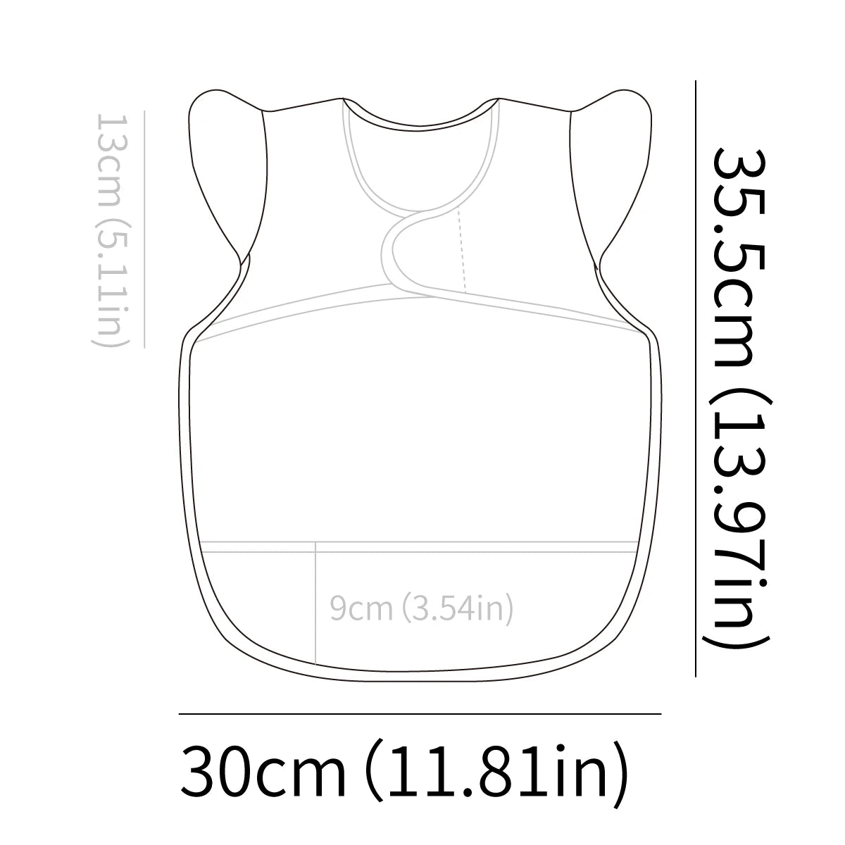 Happyflute 1 Pc Sleeveless Bib for Babies & Toddlers Waterproof Smock Bib for Eating Machine Washable & Mess-Proof Feeding Bib