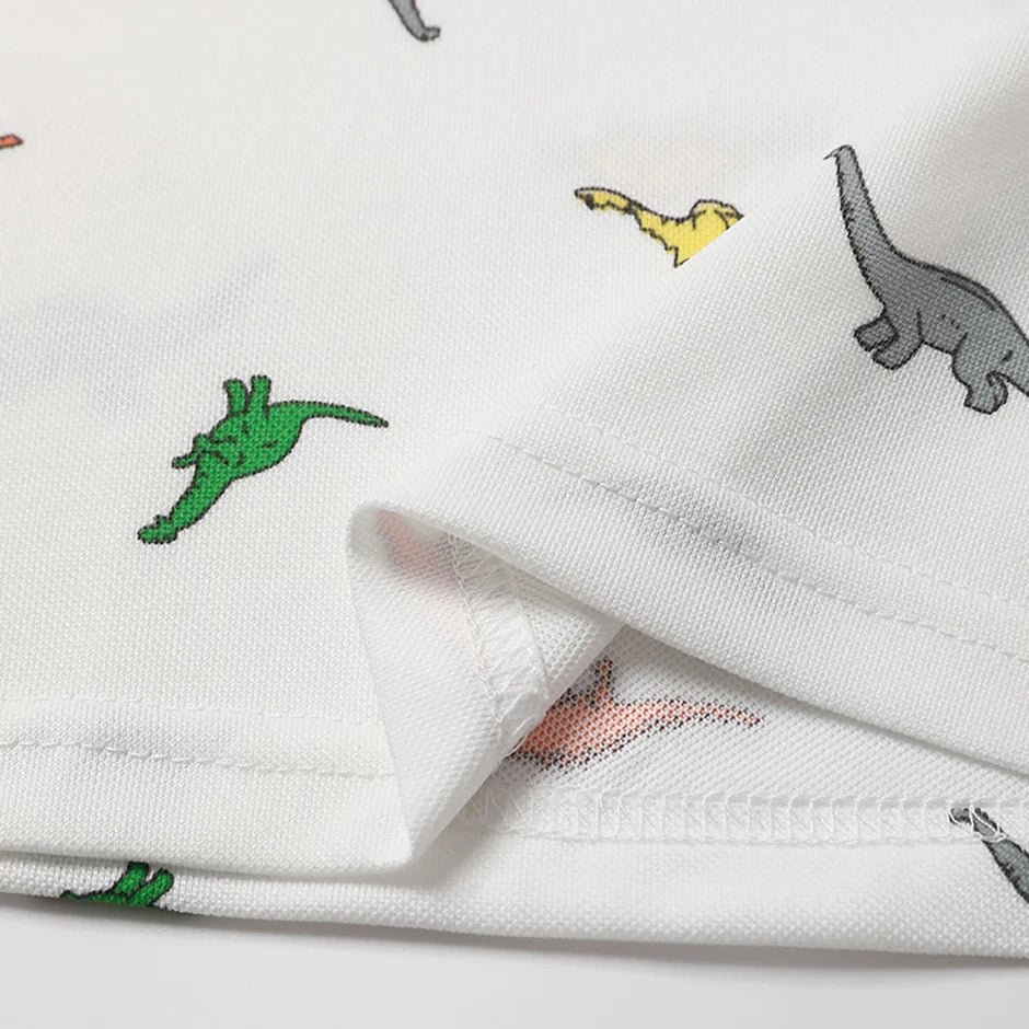 1/3 Pack Children's Summer Dinosaur Printed Multicolor POLO Shirt Boys Casual Fashion Prince T-shirt Joker Comfortable Lapel T