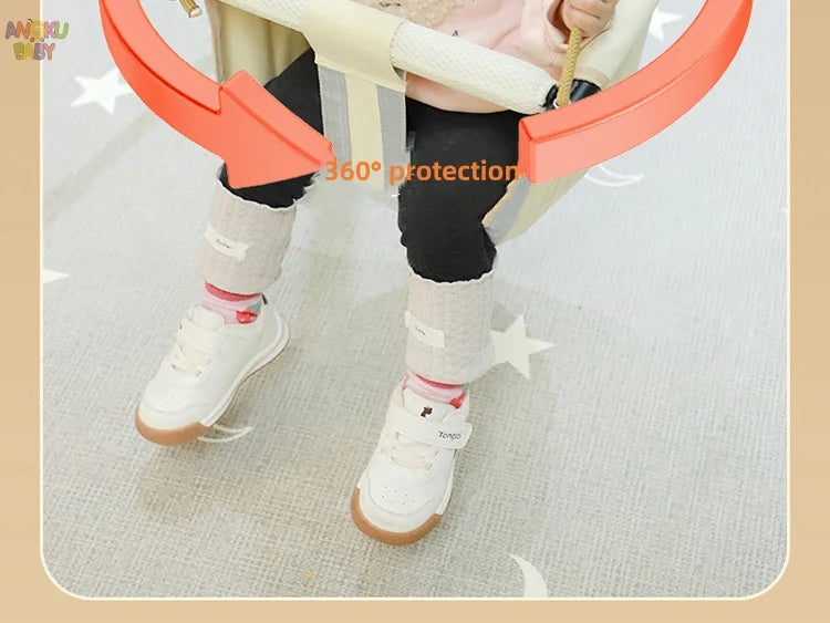 Adjustable Baby Swing - Foldable 360° D-Shaped Portable Rocker