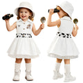 Toddler Baby Girls Zookeeper Suit Sleeveless Cute Animal Embroidery Tulle Dress Birthday Party Cake Smash Zoo Keeper Outfits