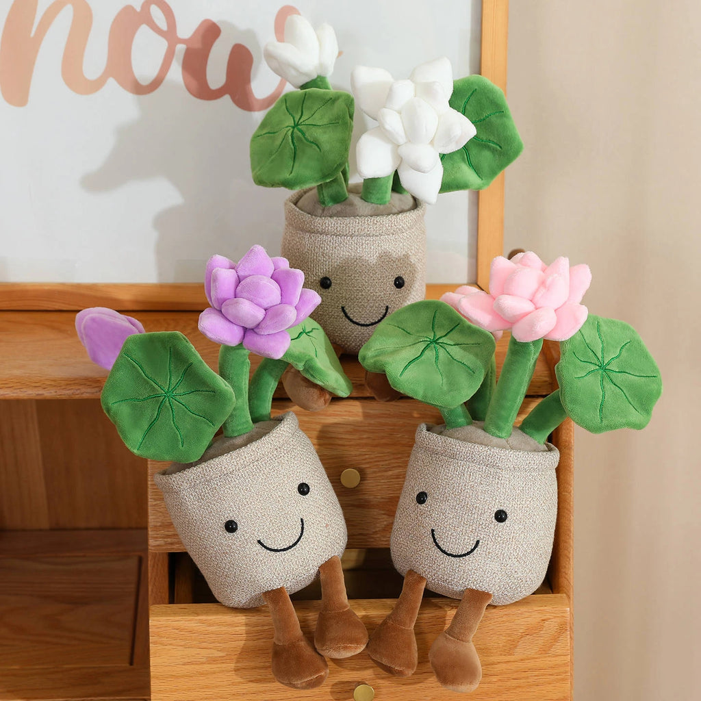 Lifelike Tulip Succulent Plants Plush Stuffed Bookshelf Decor Cake Toy Soft Doll Pendant Kawaii Pillow for Girls Birthday Gifts